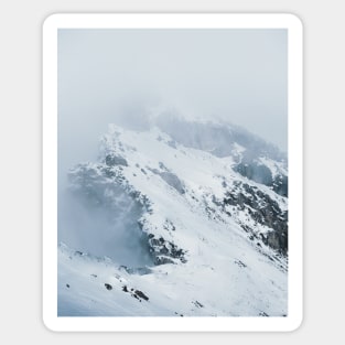 Italian Mountain Peak in the Fog - Landscape Photography Sticker